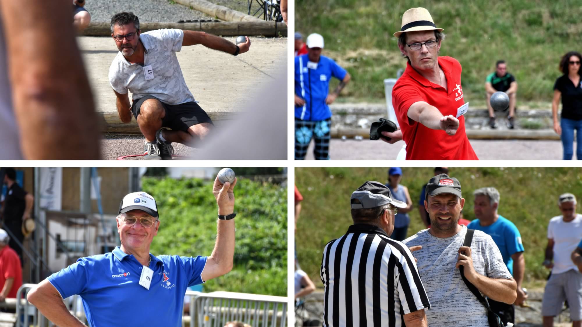 Photo Collage of petanque players