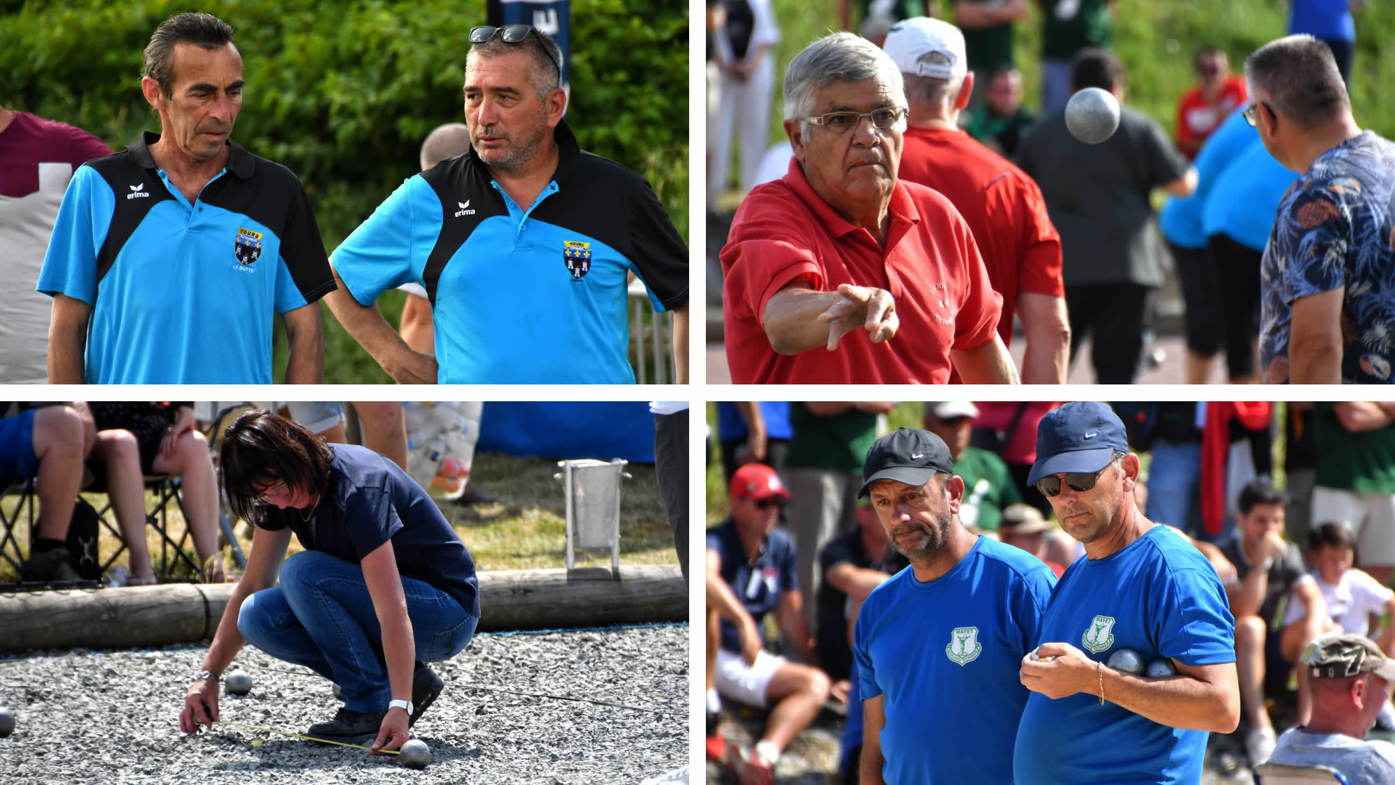 Photo Collage of petanque players